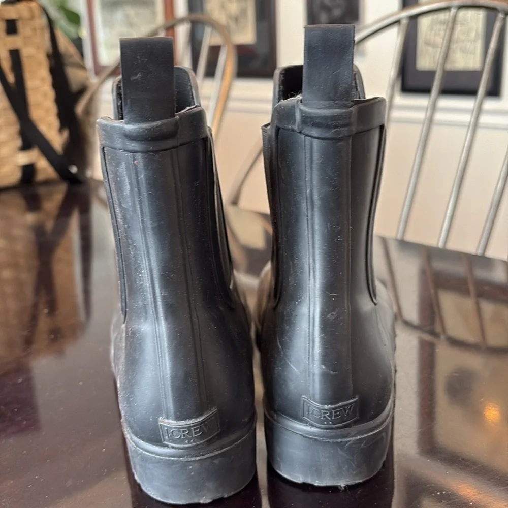 🐳 J.Crew black rain boots